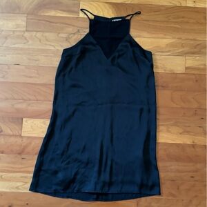Express Black A-Line Halter Dress 👗